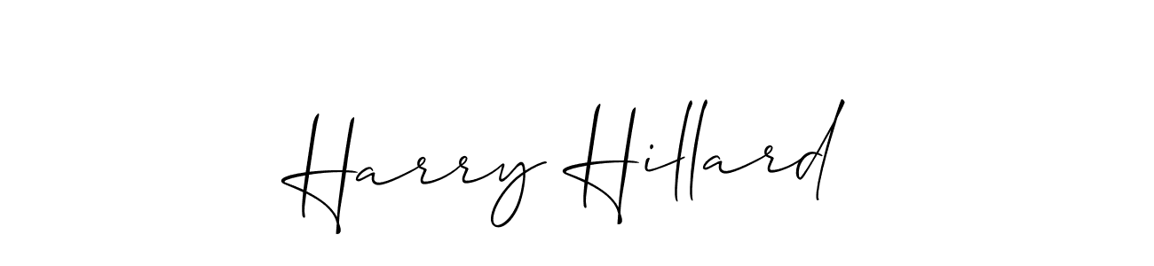 You should practise on your own different ways (Allison_Script) to write your name (Harry Hillard) in signature. don't let someone else do it for you. Harry Hillard signature style 2 images and pictures png