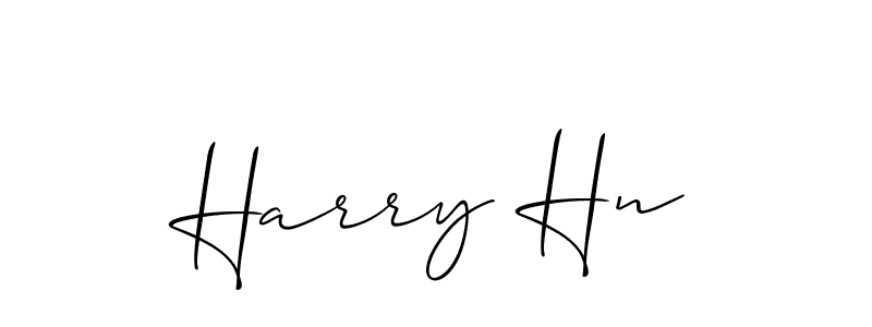Make a beautiful signature design for name Harry Hn. With this signature (Allison_Script) style, you can create a handwritten signature for free. Harry Hn signature style 2 images and pictures png
