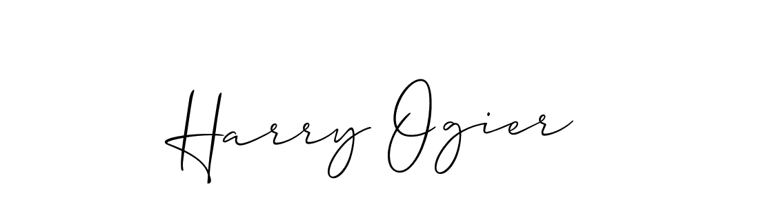 You should practise on your own different ways (Allison_Script) to write your name (Harry Ogier) in signature. don't let someone else do it for you. Harry Ogier signature style 2 images and pictures png