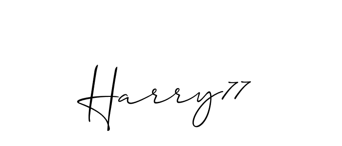 How to make Harry77 signature? Allison_Script is a professional autograph style. Create handwritten signature for Harry77 name. Harry77 signature style 2 images and pictures png