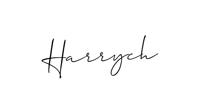 How to make Harrych name signature. Use Allison_Script style for creating short signs online. This is the latest handwritten sign. Harrych signature style 2 images and pictures png