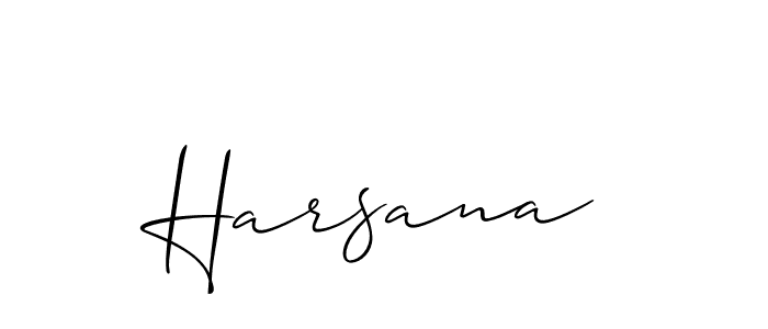 Make a beautiful signature design for name Harsana. With this signature (Allison_Script) style, you can create a handwritten signature for free. Harsana signature style 2 images and pictures png