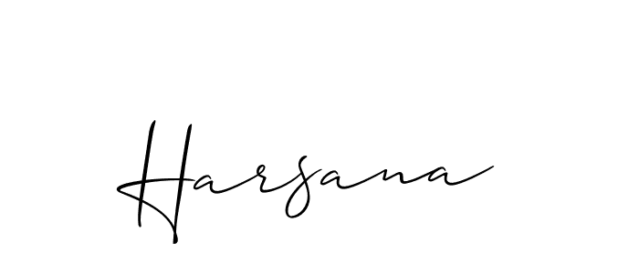 How to make Harsana signature? Allison_Script is a professional autograph style. Create handwritten signature for Harsana name. Harsana signature style 2 images and pictures png