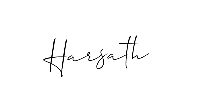 It looks lik you need a new signature style for name Harsath. Design unique handwritten (Allison_Script) signature with our free signature maker in just a few clicks. Harsath signature style 2 images and pictures png