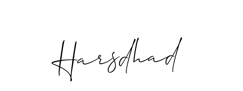 The best way (Allison_Script) to make a short signature is to pick only two or three words in your name. The name Harsdhad include a total of six letters. For converting this name. Harsdhad signature style 2 images and pictures png