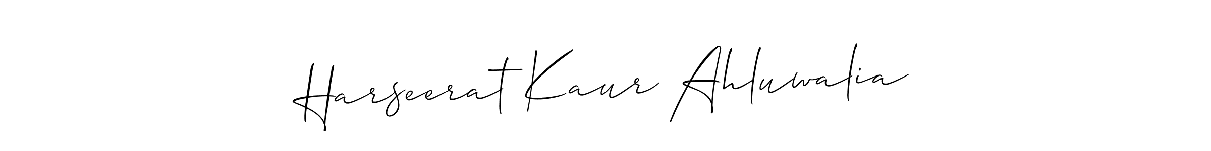 How to make Harseerat Kaur Ahluwalia signature? Allison_Script is a professional autograph style. Create handwritten signature for Harseerat Kaur Ahluwalia name. Harseerat Kaur Ahluwalia signature style 2 images and pictures png
