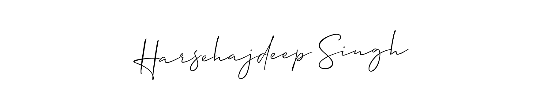 Design your own signature with our free online signature maker. With this signature software, you can create a handwritten (Allison_Script) signature for name Harsehajdeep Singh. Harsehajdeep Singh signature style 2 images and pictures png