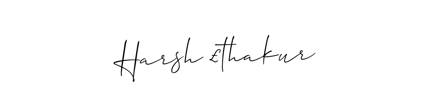 Use a signature maker to create a handwritten signature online. With this signature software, you can design (Allison_Script) your own signature for name Harsh £thakur. Harsh £thakur signature style 2 images and pictures png