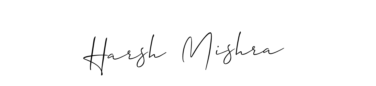 The best way (Allison_Script) to make a short signature is to pick only two or three words in your name. The name Harsh  Mishra include a total of six letters. For converting this name. Harsh  Mishra signature style 2 images and pictures png