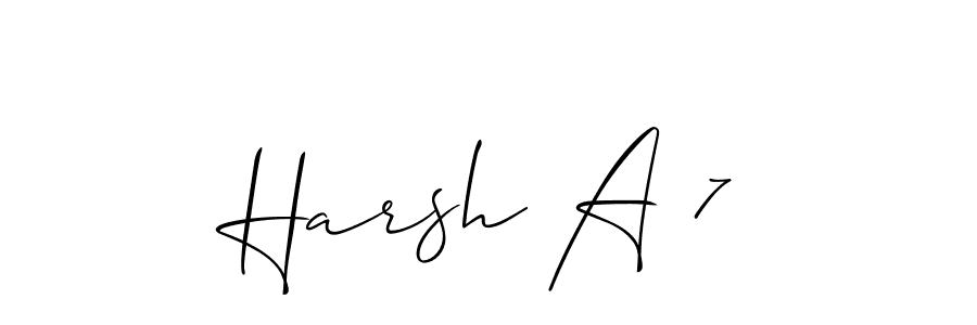 Make a short Harsh A 7 signature style. Manage your documents anywhere anytime using Allison_Script. Create and add eSignatures, submit forms, share and send files easily. Harsh A 7 signature style 2 images and pictures png