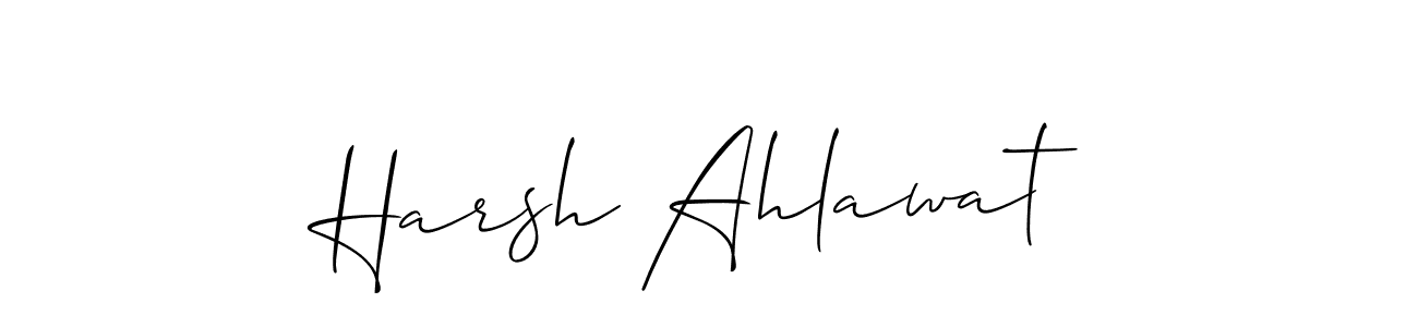 This is the best signature style for the Harsh Ahlawat name. Also you like these signature font (Allison_Script). Mix name signature. Harsh Ahlawat signature style 2 images and pictures png