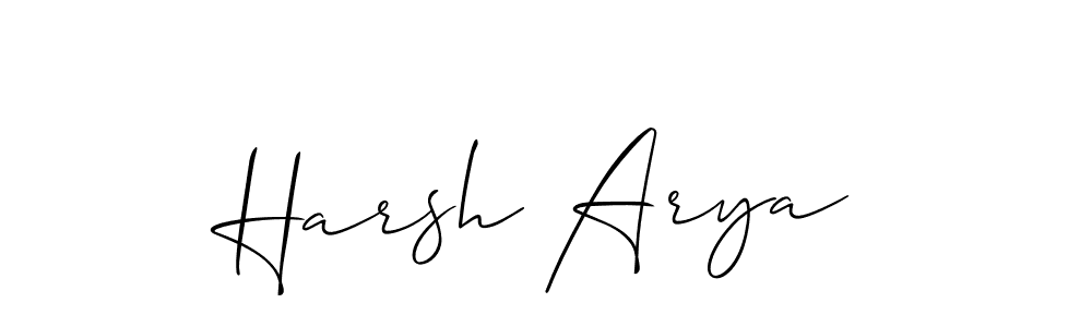 Also we have Harsh Arya name is the best signature style. Create professional handwritten signature collection using Allison_Script autograph style. Harsh Arya signature style 2 images and pictures png