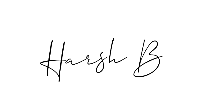 Allison_Script is a professional signature style that is perfect for those who want to add a touch of class to their signature. It is also a great choice for those who want to make their signature more unique. Get Harsh B name to fancy signature for free. Harsh B signature style 2 images and pictures png