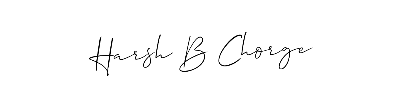 Also You can easily find your signature by using the search form. We will create Harsh B Chorge name handwritten signature images for you free of cost using Allison_Script sign style. Harsh B Chorge signature style 2 images and pictures png