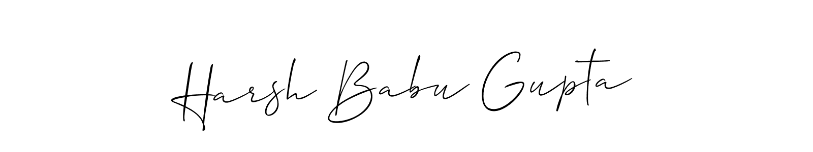 if you are searching for the best signature style for your name Harsh Babu Gupta. so please give up your signature search. here we have designed multiple signature styles  using Allison_Script. Harsh Babu Gupta signature style 2 images and pictures png