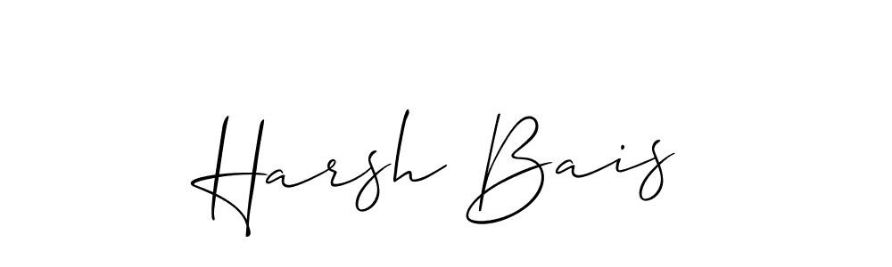 How to make Harsh Bais name signature. Use Allison_Script style for creating short signs online. This is the latest handwritten sign. Harsh Bais signature style 2 images and pictures png