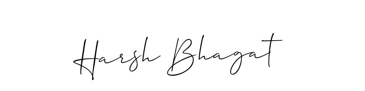 if you are searching for the best signature style for your name Harsh Bhagat. so please give up your signature search. here we have designed multiple signature styles  using Allison_Script. Harsh Bhagat signature style 2 images and pictures png