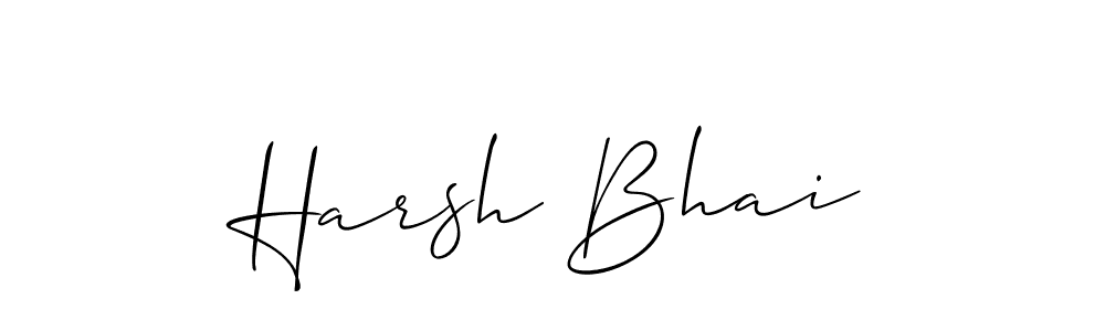 Use a signature maker to create a handwritten signature online. With this signature software, you can design (Allison_Script) your own signature for name Harsh Bhai. Harsh Bhai signature style 2 images and pictures png