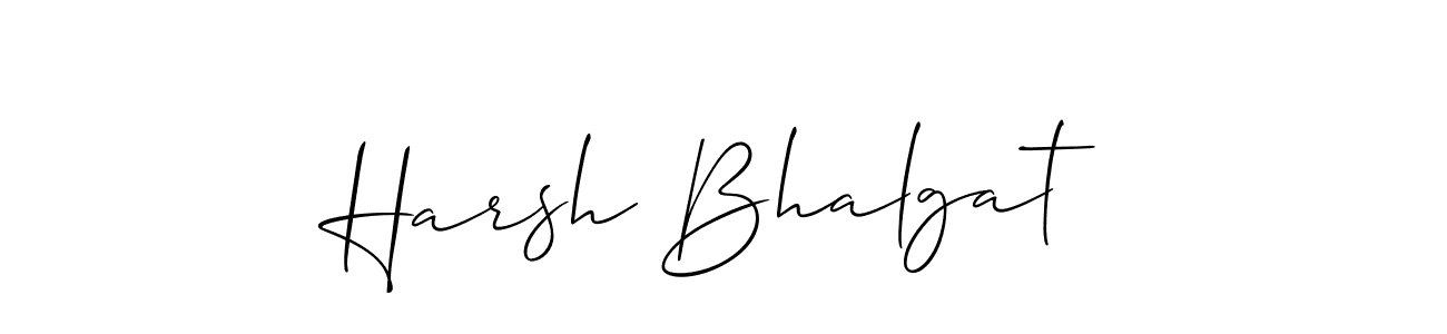 Make a beautiful signature design for name Harsh Bhalgat. With this signature (Allison_Script) style, you can create a handwritten signature for free. Harsh Bhalgat signature style 2 images and pictures png