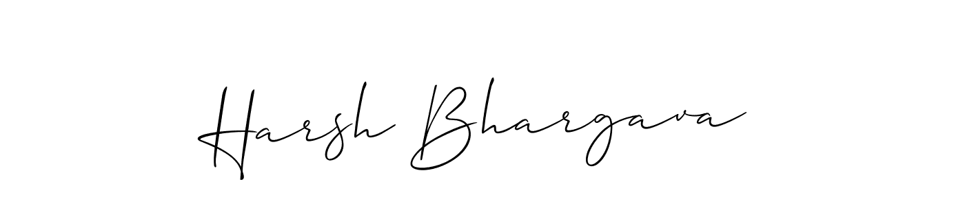 Use a signature maker to create a handwritten signature online. With this signature software, you can design (Allison_Script) your own signature for name Harsh Bhargava. Harsh Bhargava signature style 2 images and pictures png