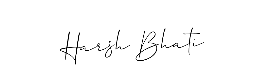 Make a short Harsh Bhati signature style. Manage your documents anywhere anytime using Allison_Script. Create and add eSignatures, submit forms, share and send files easily. Harsh Bhati signature style 2 images and pictures png