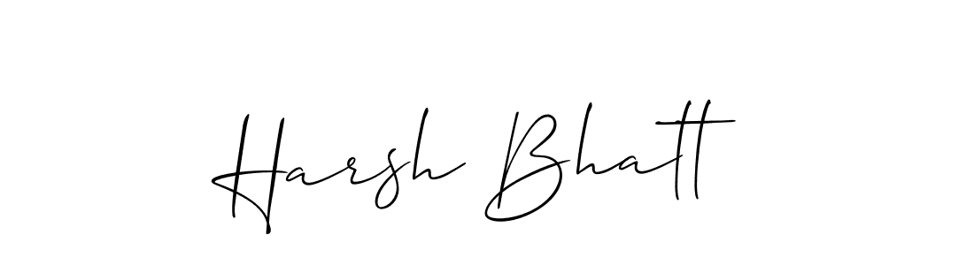 Make a beautiful signature design for name Harsh Bhatt. With this signature (Allison_Script) style, you can create a handwritten signature for free. Harsh Bhatt signature style 2 images and pictures png