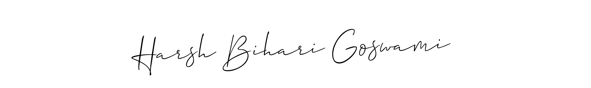 Create a beautiful signature design for name Harsh Bihari Goswami. With this signature (Allison_Script) fonts, you can make a handwritten signature for free. Harsh Bihari Goswami signature style 2 images and pictures png