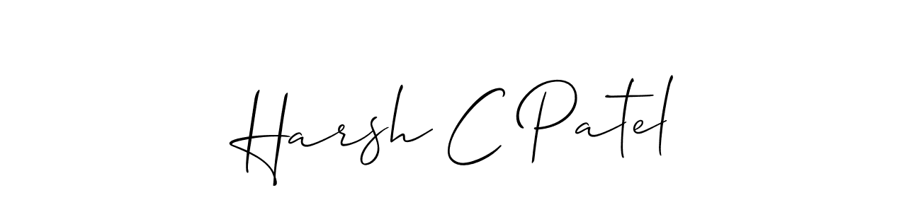How to make Harsh C Patel signature? Allison_Script is a professional autograph style. Create handwritten signature for Harsh C Patel name. Harsh C Patel signature style 2 images and pictures png