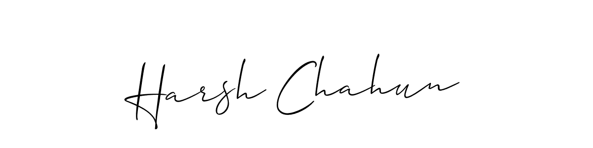 How to make Harsh Chahun signature? Allison_Script is a professional autograph style. Create handwritten signature for Harsh Chahun name. Harsh Chahun signature style 2 images and pictures png