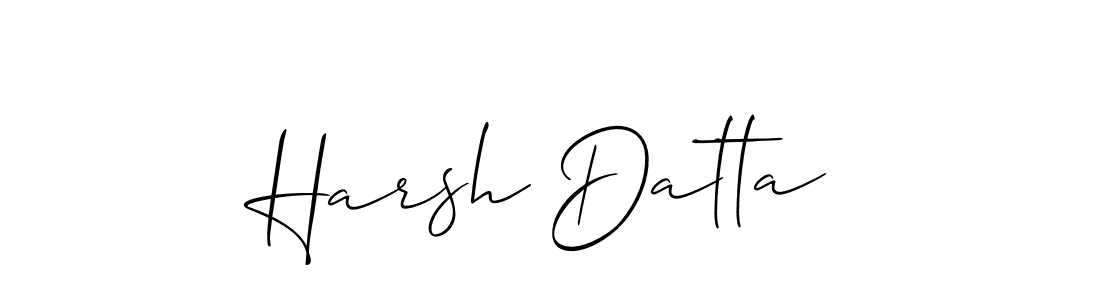 Harsh Datta stylish signature style. Best Handwritten Sign (Allison_Script) for my name. Handwritten Signature Collection Ideas for my name Harsh Datta. Harsh Datta signature style 2 images and pictures png