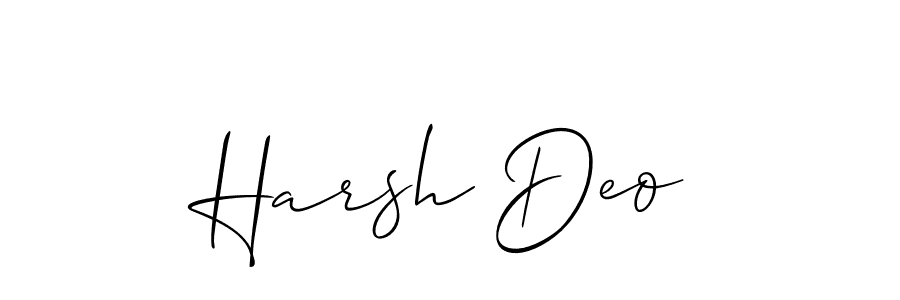 Harsh Deo stylish signature style. Best Handwritten Sign (Allison_Script) for my name. Handwritten Signature Collection Ideas for my name Harsh Deo. Harsh Deo signature style 2 images and pictures png