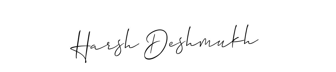 Design your own signature with our free online signature maker. With this signature software, you can create a handwritten (Allison_Script) signature for name Harsh Deshmukh. Harsh Deshmukh signature style 2 images and pictures png