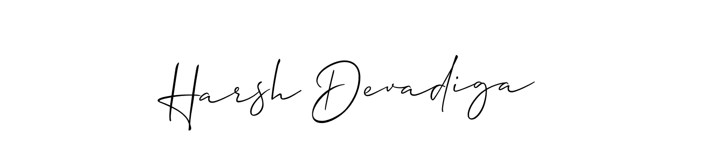 Design your own signature with our free online signature maker. With this signature software, you can create a handwritten (Allison_Script) signature for name Harsh Devadiga. Harsh Devadiga signature style 2 images and pictures png