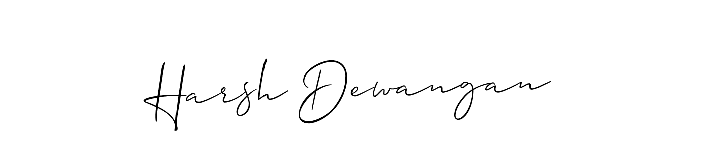 Similarly Allison_Script is the best handwritten signature design. Signature creator online .You can use it as an online autograph creator for name Harsh Dewangan. Harsh Dewangan signature style 2 images and pictures png