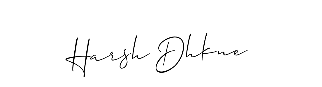 if you are searching for the best signature style for your name Harsh Dhkne. so please give up your signature search. here we have designed multiple signature styles  using Allison_Script. Harsh Dhkne signature style 2 images and pictures png