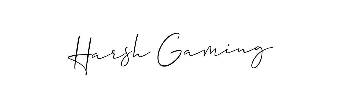 Harsh Gaming stylish signature style. Best Handwritten Sign (Allison_Script) for my name. Handwritten Signature Collection Ideas for my name Harsh Gaming. Harsh Gaming signature style 2 images and pictures png