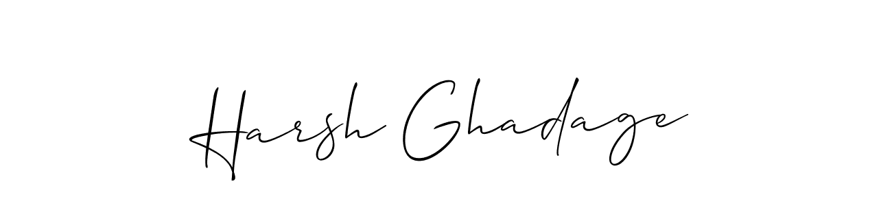 Create a beautiful signature design for name Harsh Ghadage. With this signature (Allison_Script) fonts, you can make a handwritten signature for free. Harsh Ghadage signature style 2 images and pictures png