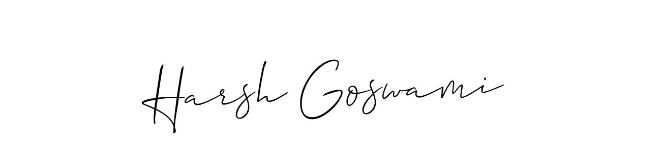 if you are searching for the best signature style for your name Harsh Goswami. so please give up your signature search. here we have designed multiple signature styles  using Allison_Script. Harsh Goswami signature style 2 images and pictures png