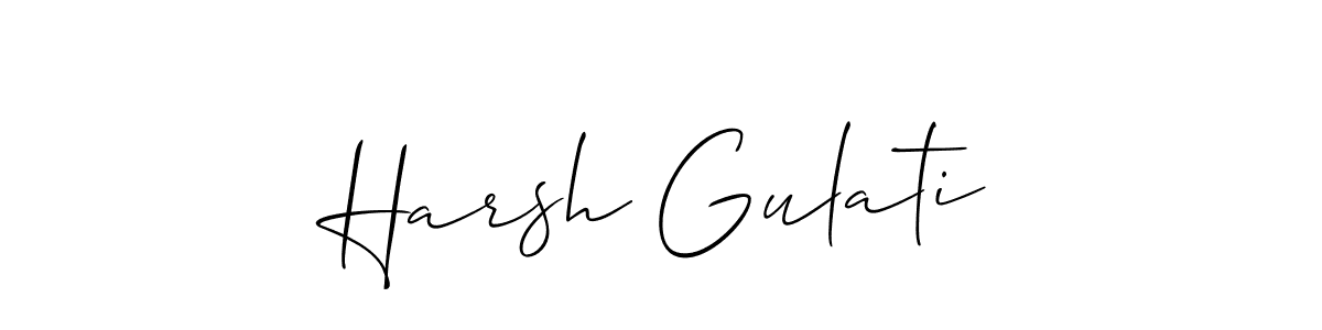 Create a beautiful signature design for name Harsh Gulati. With this signature (Allison_Script) fonts, you can make a handwritten signature for free. Harsh Gulati signature style 2 images and pictures png