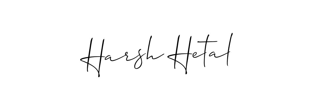 Also You can easily find your signature by using the search form. We will create Harsh Hetal name handwritten signature images for you free of cost using Allison_Script sign style. Harsh Hetal signature style 2 images and pictures png