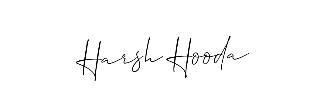 You should practise on your own different ways (Allison_Script) to write your name (Harsh Hooda) in signature. don't let someone else do it for you. Harsh Hooda signature style 2 images and pictures png