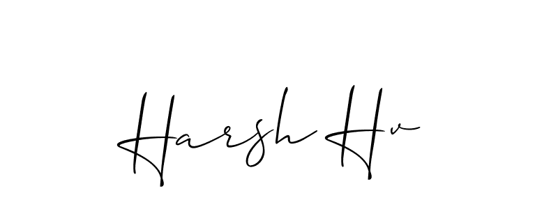 It looks lik you need a new signature style for name Harsh Hv. Design unique handwritten (Allison_Script) signature with our free signature maker in just a few clicks. Harsh Hv signature style 2 images and pictures png