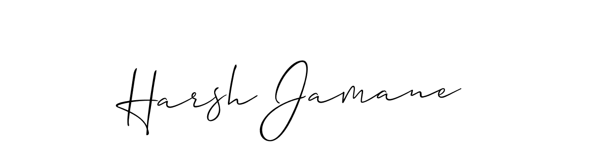 Use a signature maker to create a handwritten signature online. With this signature software, you can design (Allison_Script) your own signature for name Harsh Jamane. Harsh Jamane signature style 2 images and pictures png