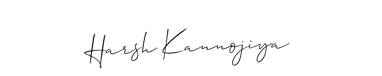 The best way (Allison_Script) to make a short signature is to pick only two or three words in your name. The name Harsh Kannojiya include a total of six letters. For converting this name. Harsh Kannojiya signature style 2 images and pictures png