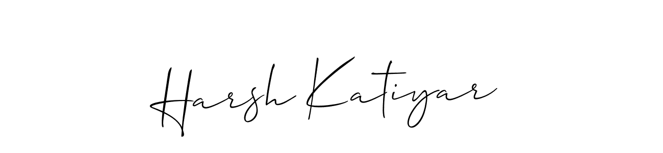 Use a signature maker to create a handwritten signature online. With this signature software, you can design (Allison_Script) your own signature for name Harsh Katiyar. Harsh Katiyar signature style 2 images and pictures png