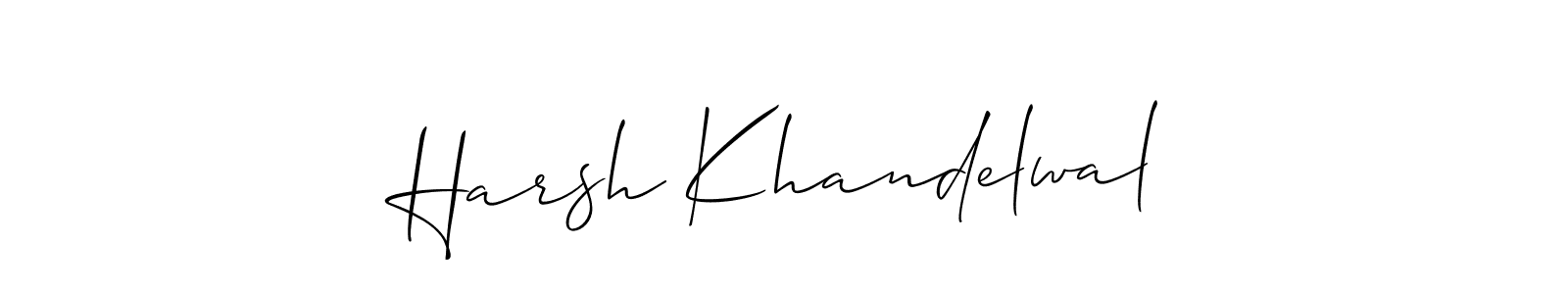 Design your own signature with our free online signature maker. With this signature software, you can create a handwritten (Allison_Script) signature for name Harsh Khandelwal. Harsh Khandelwal signature style 2 images and pictures png