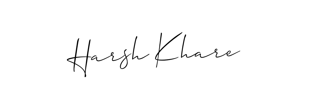 It looks lik you need a new signature style for name Harsh Khare. Design unique handwritten (Allison_Script) signature with our free signature maker in just a few clicks. Harsh Khare signature style 2 images and pictures png