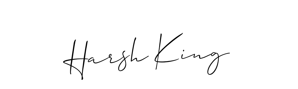 Allison_Script is a professional signature style that is perfect for those who want to add a touch of class to their signature. It is also a great choice for those who want to make their signature more unique. Get Harsh King name to fancy signature for free. Harsh King signature style 2 images and pictures png