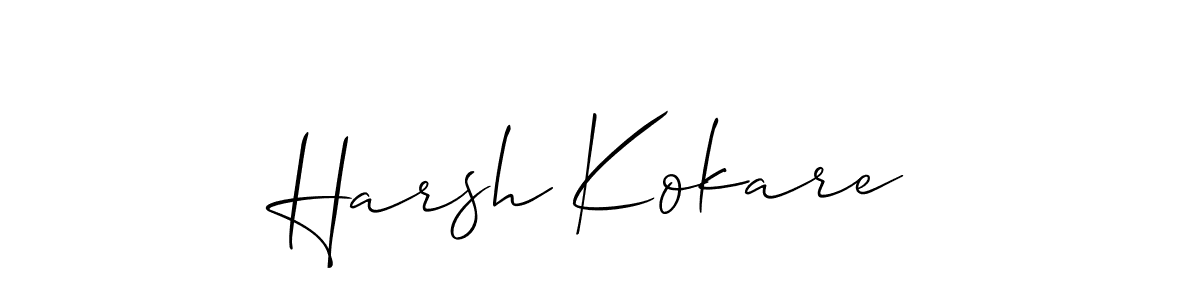 Create a beautiful signature design for name Harsh Kokare. With this signature (Allison_Script) fonts, you can make a handwritten signature for free. Harsh Kokare signature style 2 images and pictures png