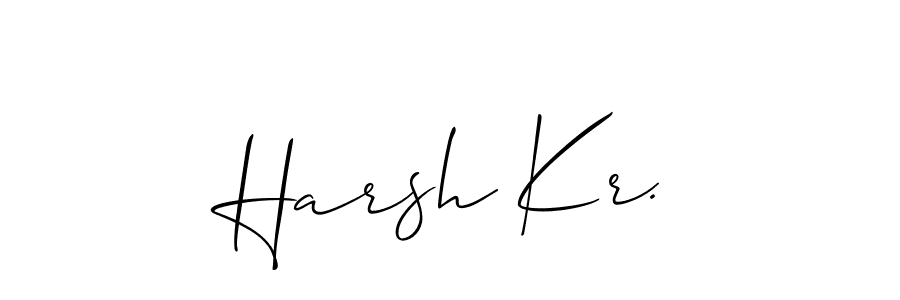 How to Draw Harsh Kr. signature style? Allison_Script is a latest design signature styles for name Harsh Kr.. Harsh Kr. signature style 2 images and pictures png